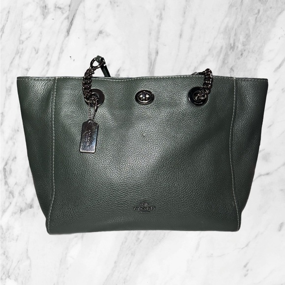 💚Coach Edie Pebbled Leather Shoulder Bag (2017) 💚 - Picture 1 of 4